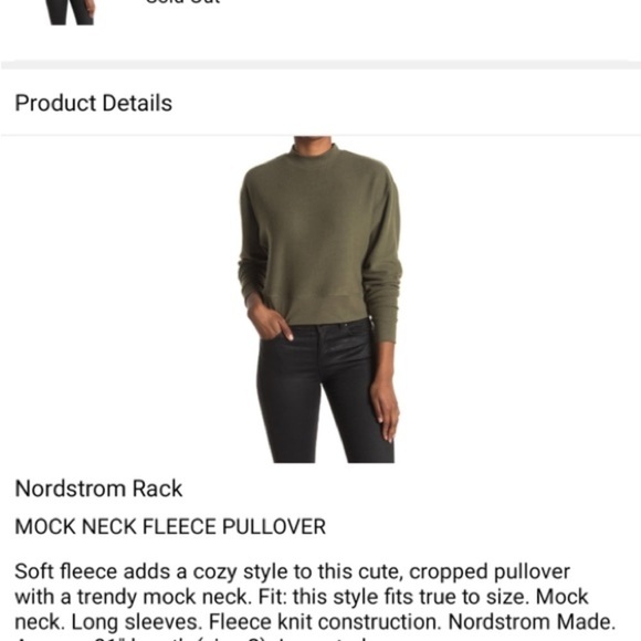 Abound Mock Neck Fleece Pullover - Picture 3 of 9